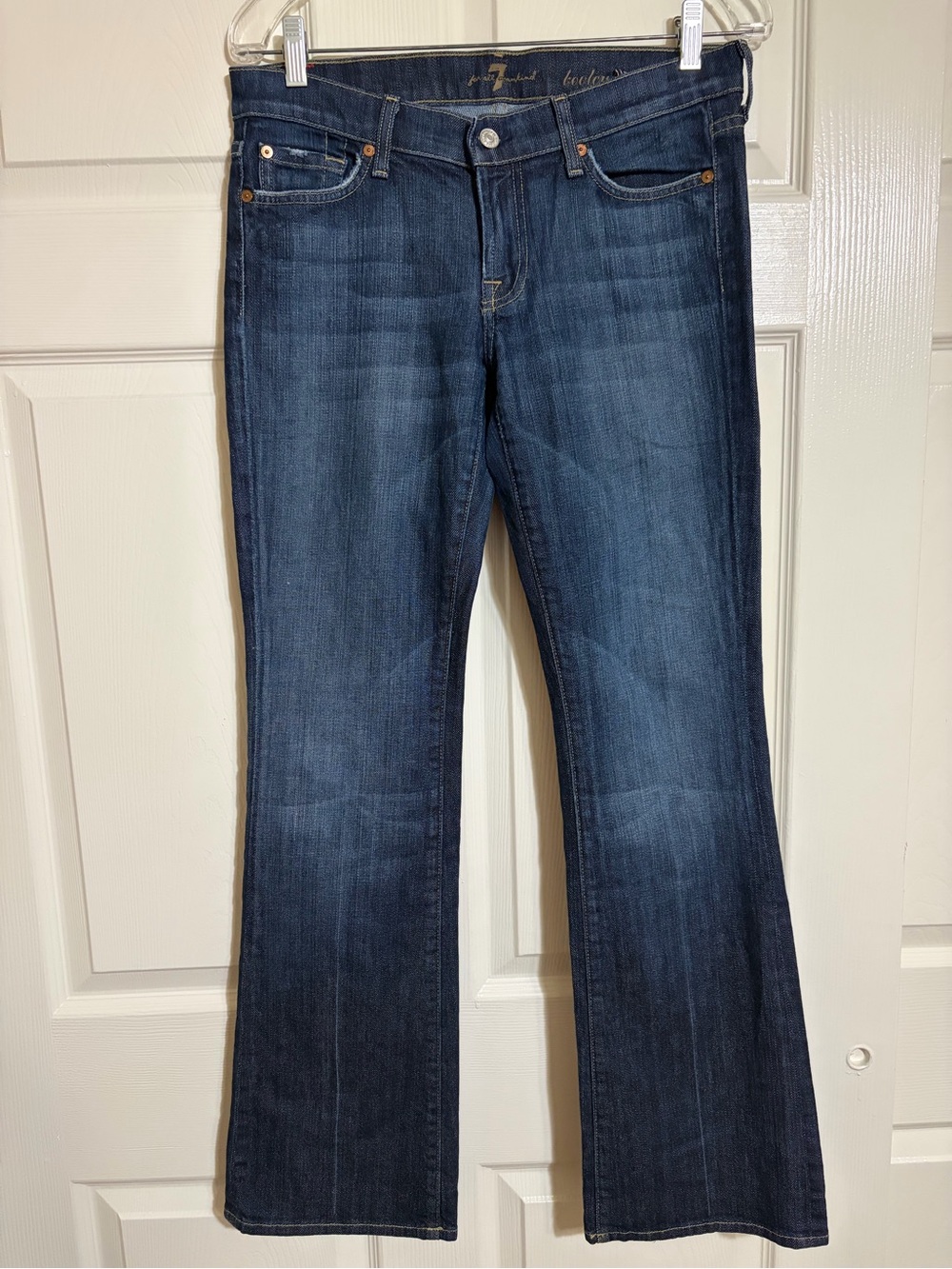 7 For All Mankind Dark Blue Flare Jeans
